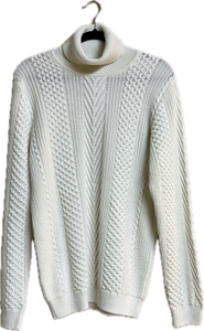 Cable Knit Turtle Neck Sweater Ivory Menswear 7 Downie Street Brand