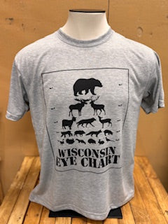 Wisconsin Wildlife Funny Eye Chart Weekend Men's t-shirt