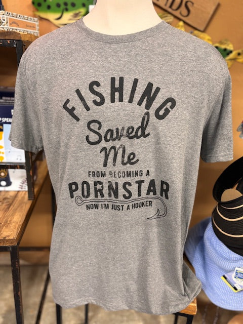 Fishing saved me  Fishing Enthusiast Humorous T-shirt for Adults