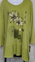 Load image into Gallery viewer, Jess and Jane Lime green tunic &quot;Mia&quot; Abstract Floral Print