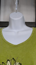 Load image into Gallery viewer, Jess and Jane Lime green tunic &quot;Mia&quot; Abstract Floral Print