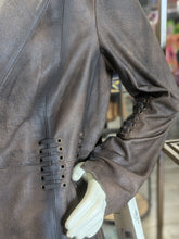 Load image into Gallery viewer, Scully Woman&#39;s Vintage Western Brown Leather Jacket with Lacing Accents