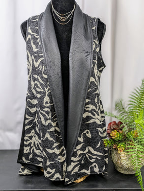 Women's Black and White Vest Michael Tyler Boutique Clothing