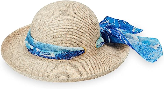 Summer Sun Hat/ Lady Jane Blue Sash