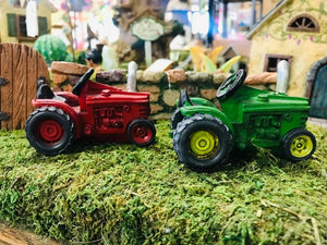 Mini Fairy Red Garden Tractor Farm for your Fairy Garden DIY Farm Country Dollhouse Accessory