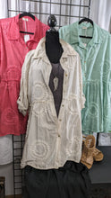Load image into Gallery viewer, Chenille Accent Cover Up Woman&#39;s Top 100% Cotton from Italy One-Size