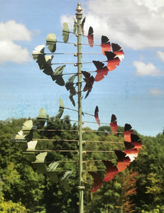 Ginkgo Leaves Kinetic Wind Spinner Garden Art Sculpture HH183