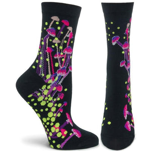 Magic Mushroom Socks by Ozone for Women Bioluminescent