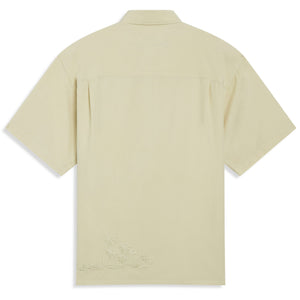 Elevated Palms Cream Embroidered Camp Shirt Bamboo Cay
