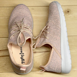 Gypsy Jazz Lil Liliana Sparkly Pink Color Kids Children's Tennis Shoe