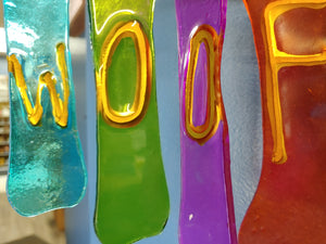 Stained Glass  Windchime | WOOF  dog lovers