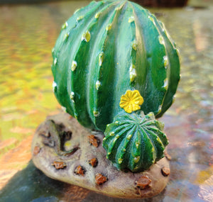 Fairy Garden Cactus with Flower Fairy Garden Miniatures DIY Dollhouse Accessory