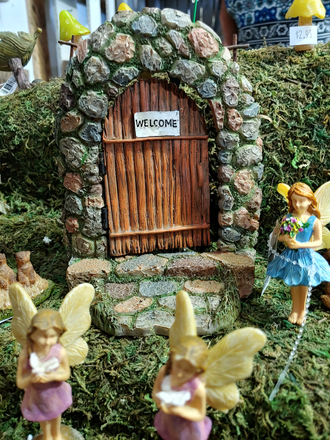 Welcome Doorway Fairy Garden Dollhouse Accessory Hinged   - MG17
