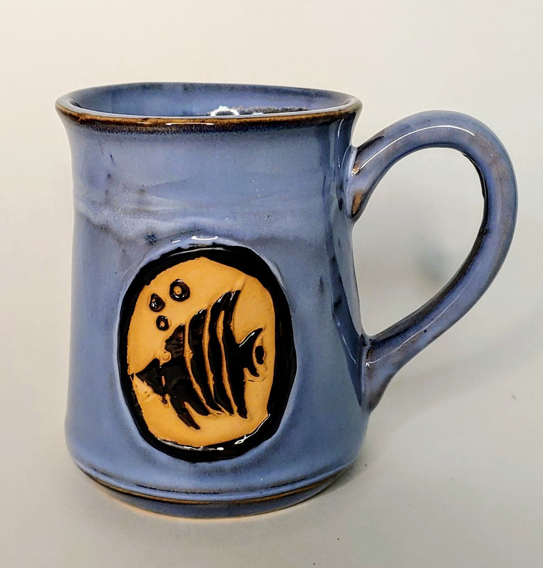 Nautical Coffee Cup Coastal Fish and Seahorse design