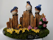 Load image into Gallery viewer, Bluebirds Sitting a Fence Miniature Fairy Garden Dollhouse Accessory l MG393