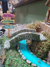 Load image into Gallery viewer, Miniature Cobblestone Bridge for Fairy Village or Farm MG52