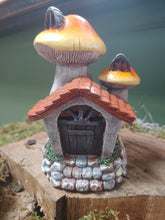 Load image into Gallery viewer, Miniature Mushroom Fairy Cottage with Solar Light