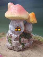 Load image into Gallery viewer, Fairy Garden | LED | Mushroom Cottage With Stairway 5.5&quot; | FA99