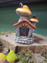 Load image into Gallery viewer, Miniature Mushroom Fairy Cottage with Solar Light