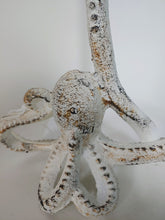 Load image into Gallery viewer, White Cast Iron Octopus Paper Towel Stand