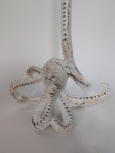 Load image into Gallery viewer, White Cast Iron Octopus Paper Towel Stand