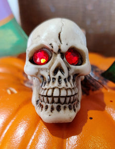 Fairy Decor Miniature Skull with Red Eyes | Fish Tank Decoration