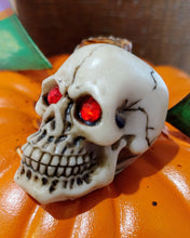 Load image into Gallery viewer, Fairy Decor Miniature Skull with Red Eyes | Fish Tank Decoration