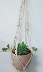 Macramé Plant Hanger with 4" Terracotta Pot