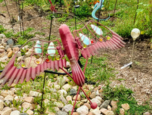 Load image into Gallery viewer, Balancing Pink Hummingbird Wind Spinner |  Kinetic Tipper
