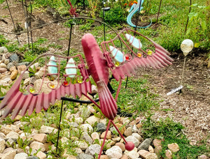 Balancing Pink Hummingbird Wind Spinner |  Kinetic Tipper