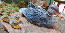 Load image into Gallery viewer, Mother duck with her 4 yellow ducklings