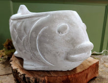 Load image into Gallery viewer, Concrete gray Koi Fish planter with large lips