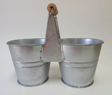 Load image into Gallery viewer, Galvanized 2 Bucket Caddy | Planter