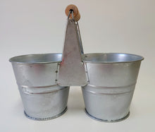 Load image into Gallery viewer, Galvanized 2 Bucket Caddy | Planter