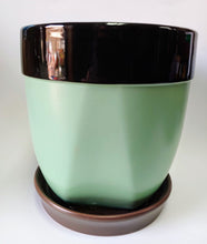 Load image into Gallery viewer, Large Ceramic Planters with Attached Saucer | Earth Tone Colors 7&quot;