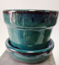 Load image into Gallery viewer, Cute small Planter 2.5&quot; Pot with Drainage and Attached Saucer