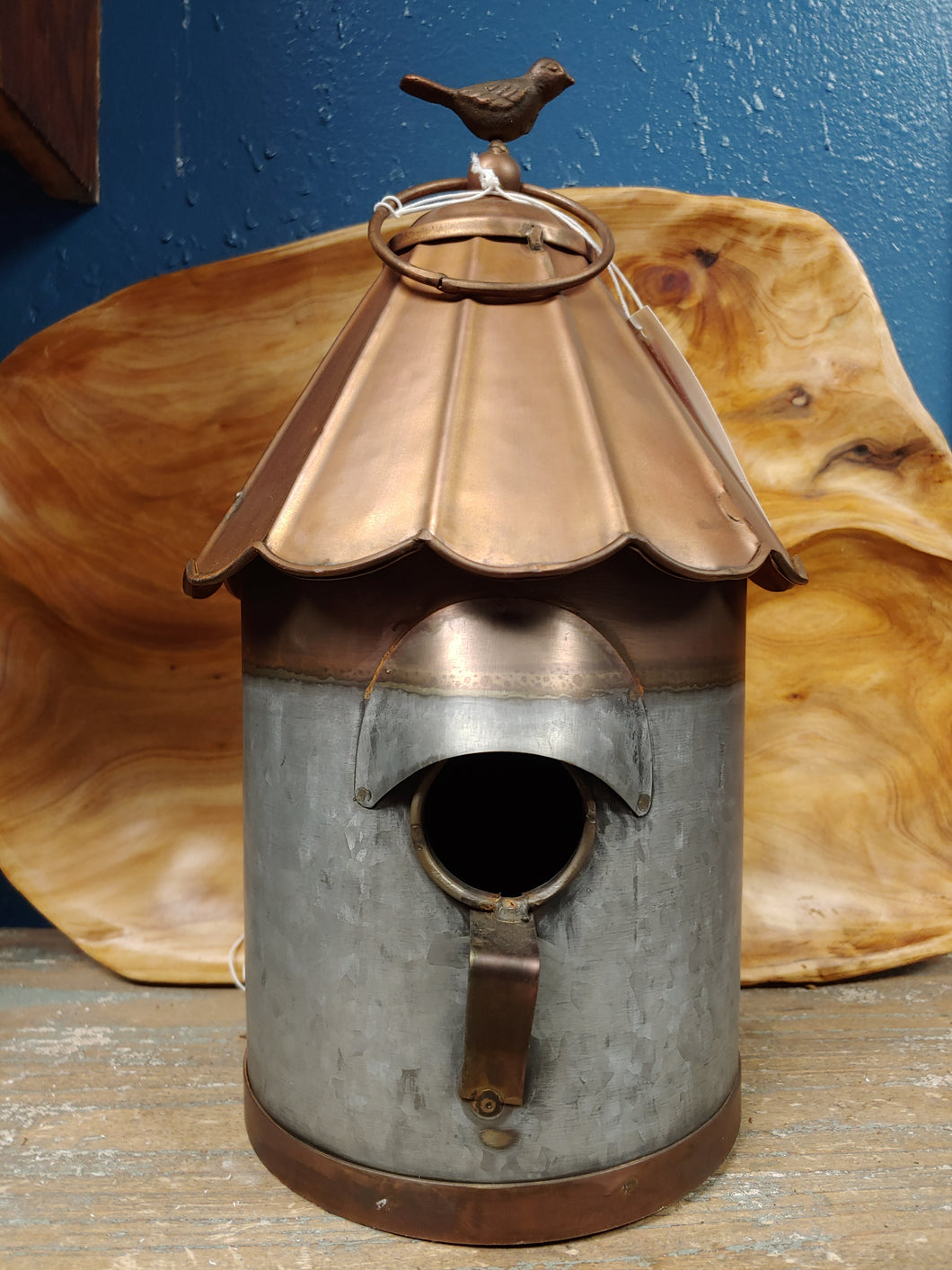 Vintage Farm House Copper Bird House