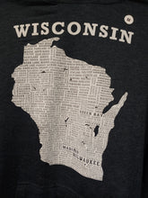 Load image into Gallery viewer, Gray Wisconsin Hoodie