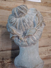 Load image into Gallery viewer, Greek Diana Weathered Cement Head Face Planter for Succulents
