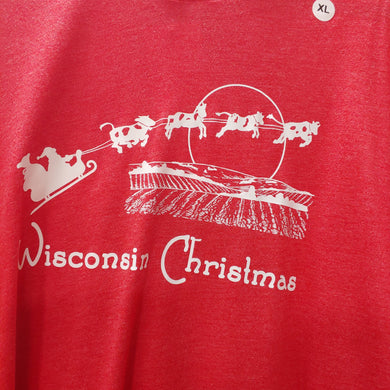 Wisconsin Christmas Red Hoodie | Santa Sleigh