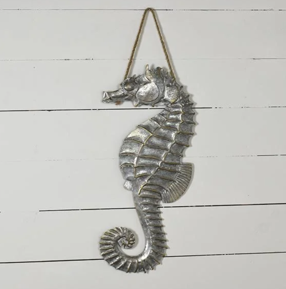 Tin Seahorse Home Decor