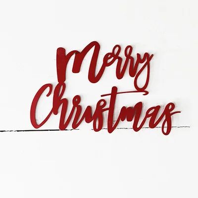 Here is a cheery red Merry Christmas cut out script design sign. It can hang alone, but would look great added to a wreath or tucked into a tree. It could hang on the wall or set on a shelf. It is a thick quality sign that will not be bent easily. 