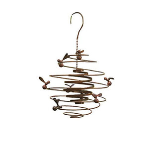 Hanging Double Spiral with Bees Mobile