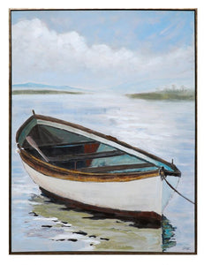 Resting Boat  Framed Canvas Art | LOCAL PICK UP ONLY