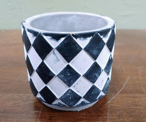 Mini modern design Black and White Succulent planter Pot