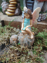 Load image into Gallery viewer, Fairy Garden | Girl Seated on a Rock Deep in Thought l MG23