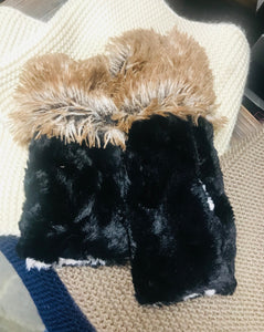 Fingerless Texting Gloves Reversible Fox cuff & Assorted Faux Fur