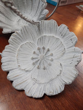 Load image into Gallery viewer, Hanging Cast Iron Vintage White Bird Feeder | Poppy or Sunflower