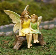 Load image into Gallery viewer, Miniature Fairy Garden Sisters On Bench