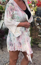 Load image into Gallery viewer, Rose Print Linen Duster | Women&#39;s Cardigan | Plus Size